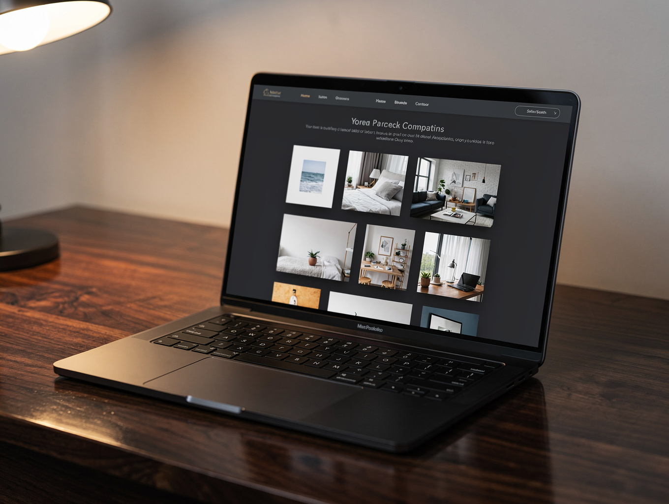 Clean desktop mockup of Aetheria Architecture architectural gallery